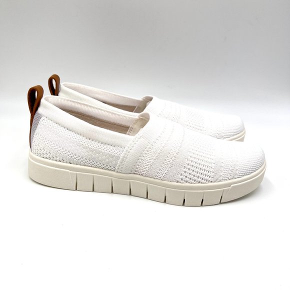 Ryka Shoes - Ryka Womens Hera White Knit Slip On Comfort‎ Casual Sneakers Shoes 5.5M